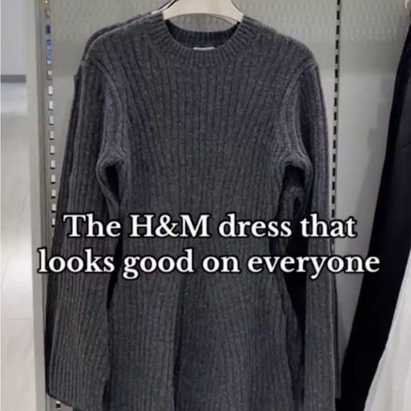 Viral H&M gray sweater dress - Picture 5 of 6